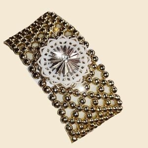 Beaded Stretch Bracelet Upcycled